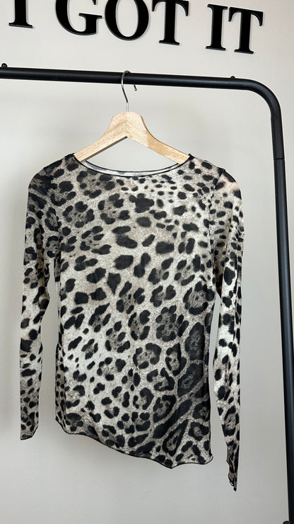 Cashmere Unterziehshirt Animalprint
