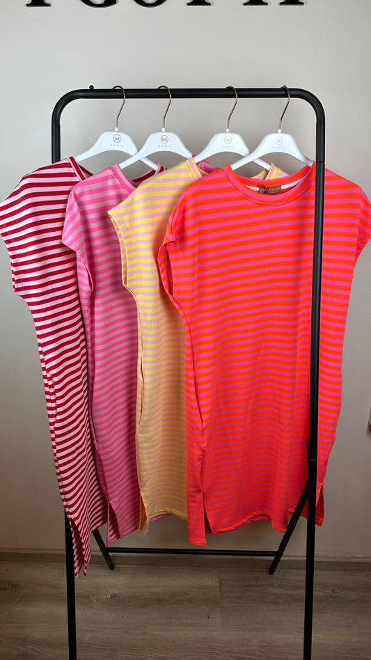 Sweatshirtkleid geringelt