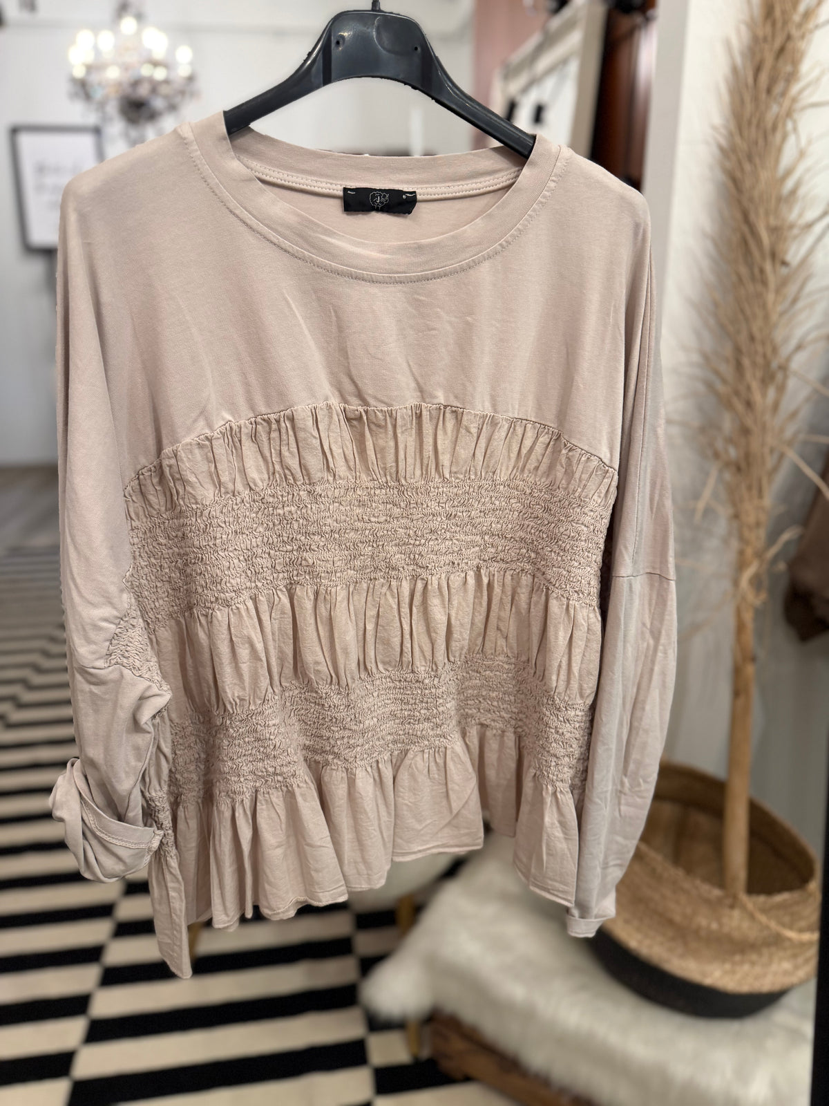 Langarmshirt Crincle