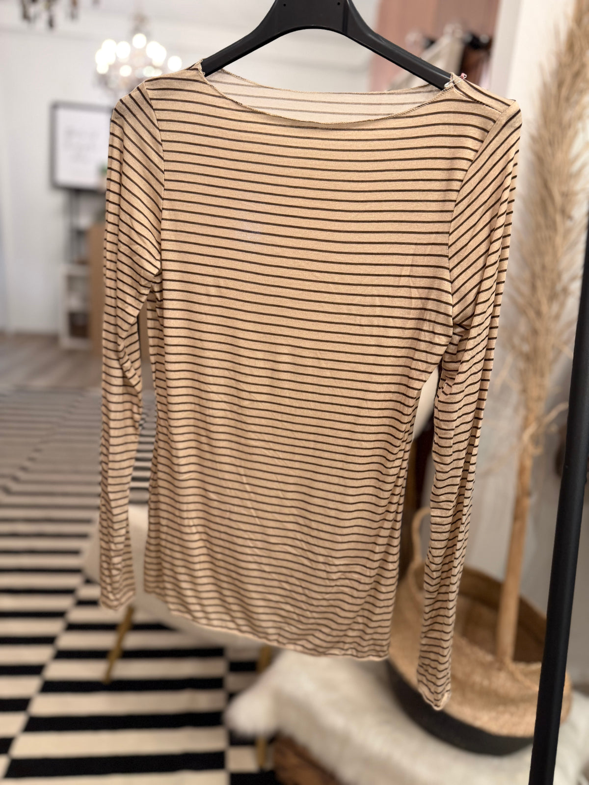 Cashmere Unterziehshirt Ringel
