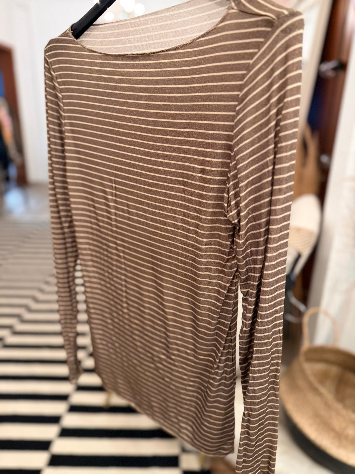 Cashmere Unterziehshirt Ringel