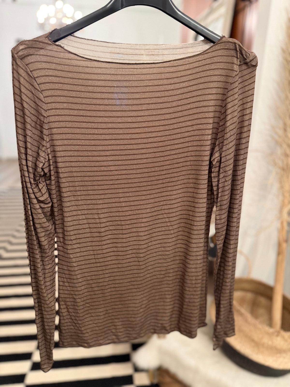 Cashmere Unterziehshirt Ringel