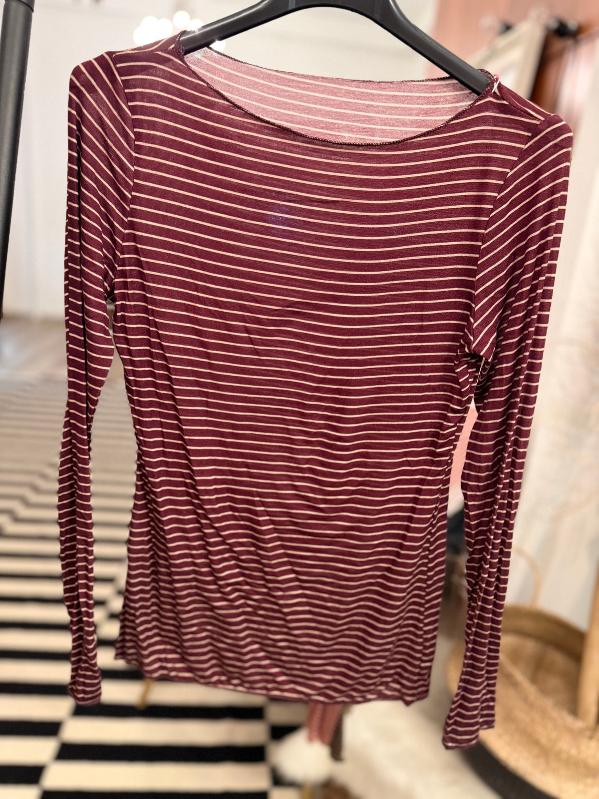 Cashmere Unterziehshirt Ringel