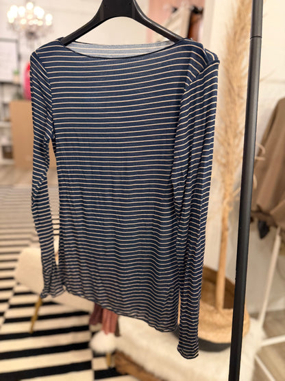 Cashmere Unterziehshirt Ringel
