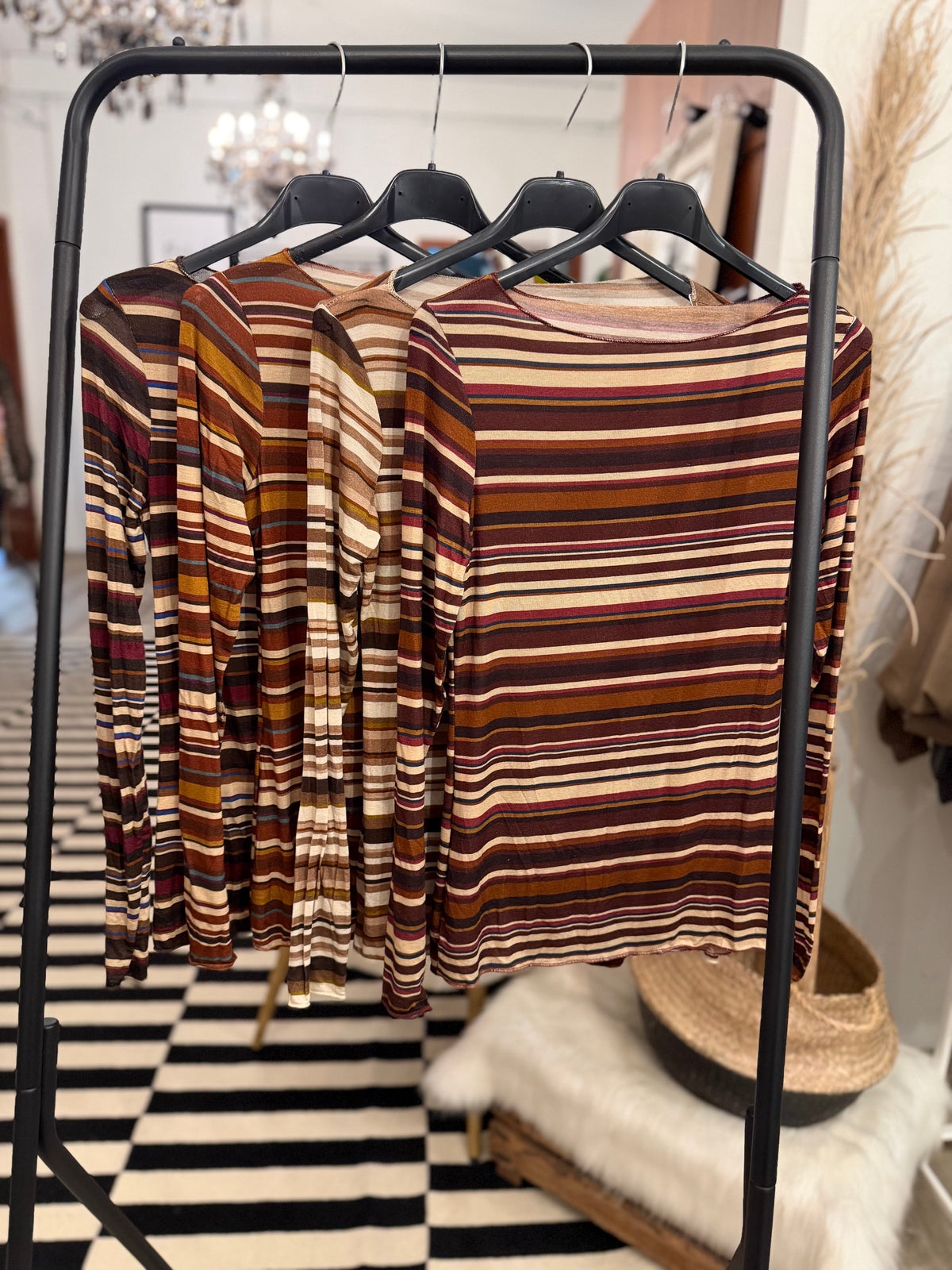 Cashmere Unterziehshirt Multistripes