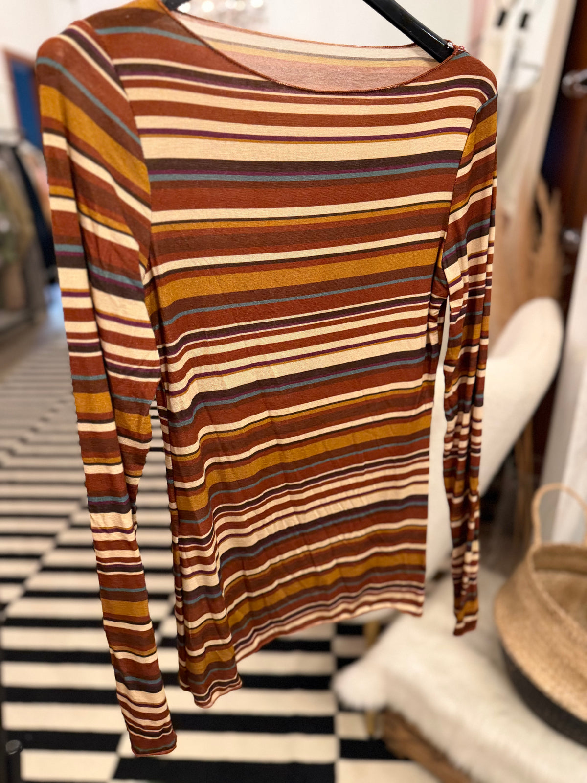 Cashmere Unterziehshirt Multistripes