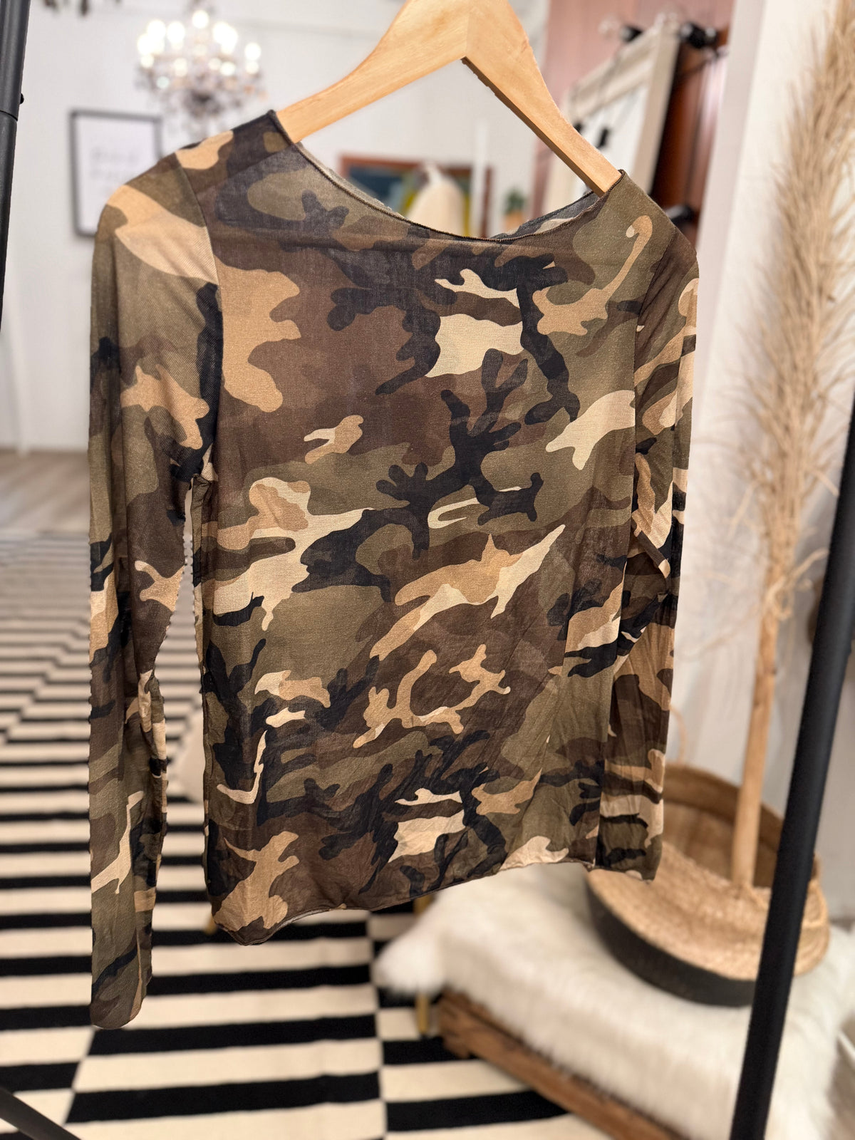 Cashmere Unterziehshirt Camouflage