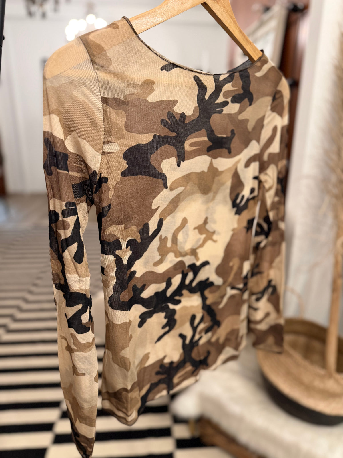 Cashmere Unterziehshirt Camouflage