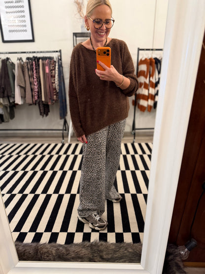 MARTA du Chateau Flauschpullover Schoko