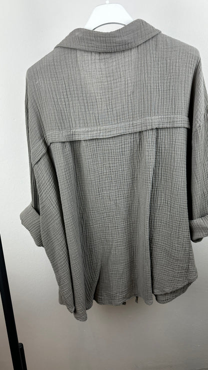 Musselin Hemdbluse