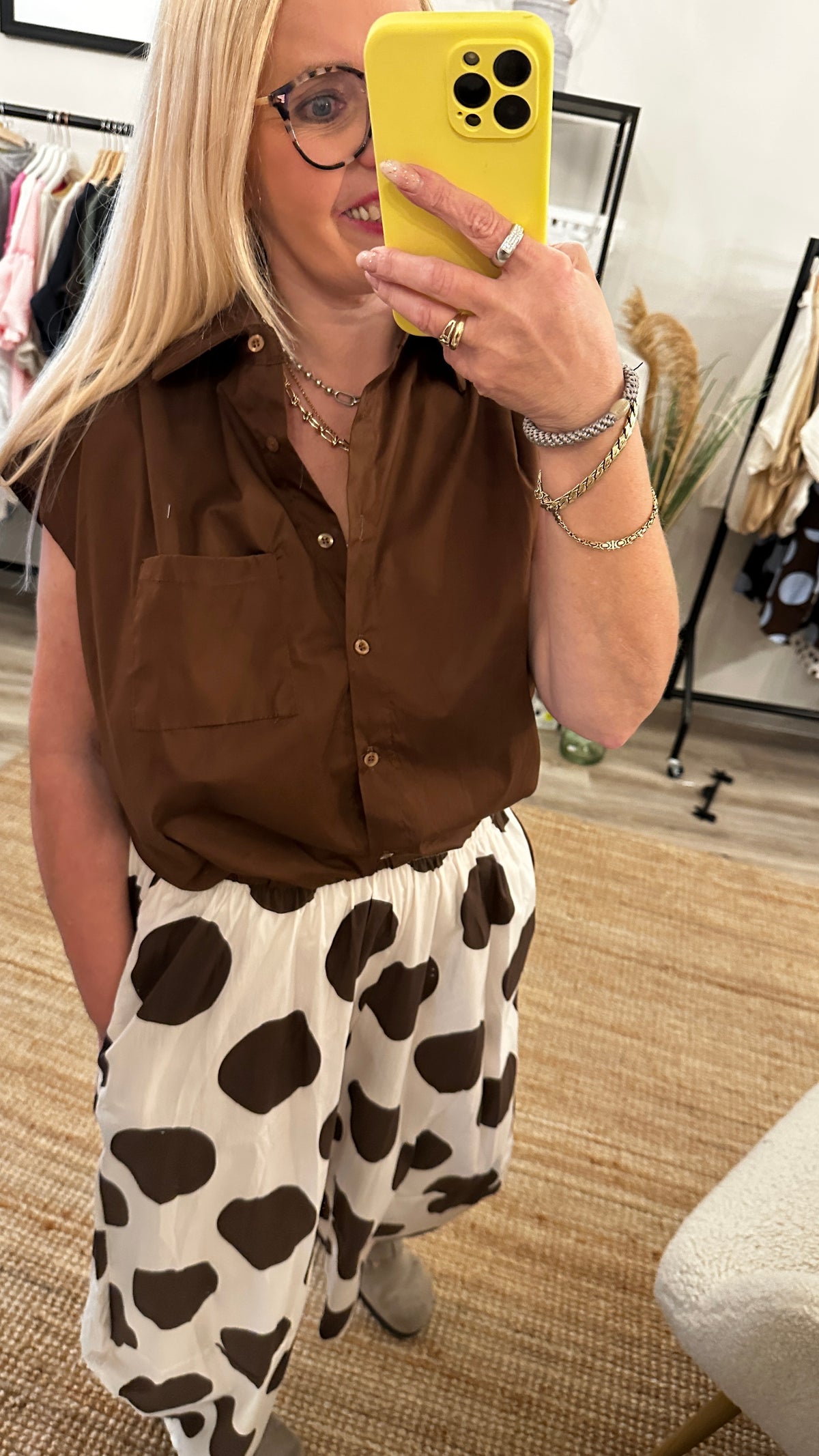 Ärmellose Sommerbluse Stella