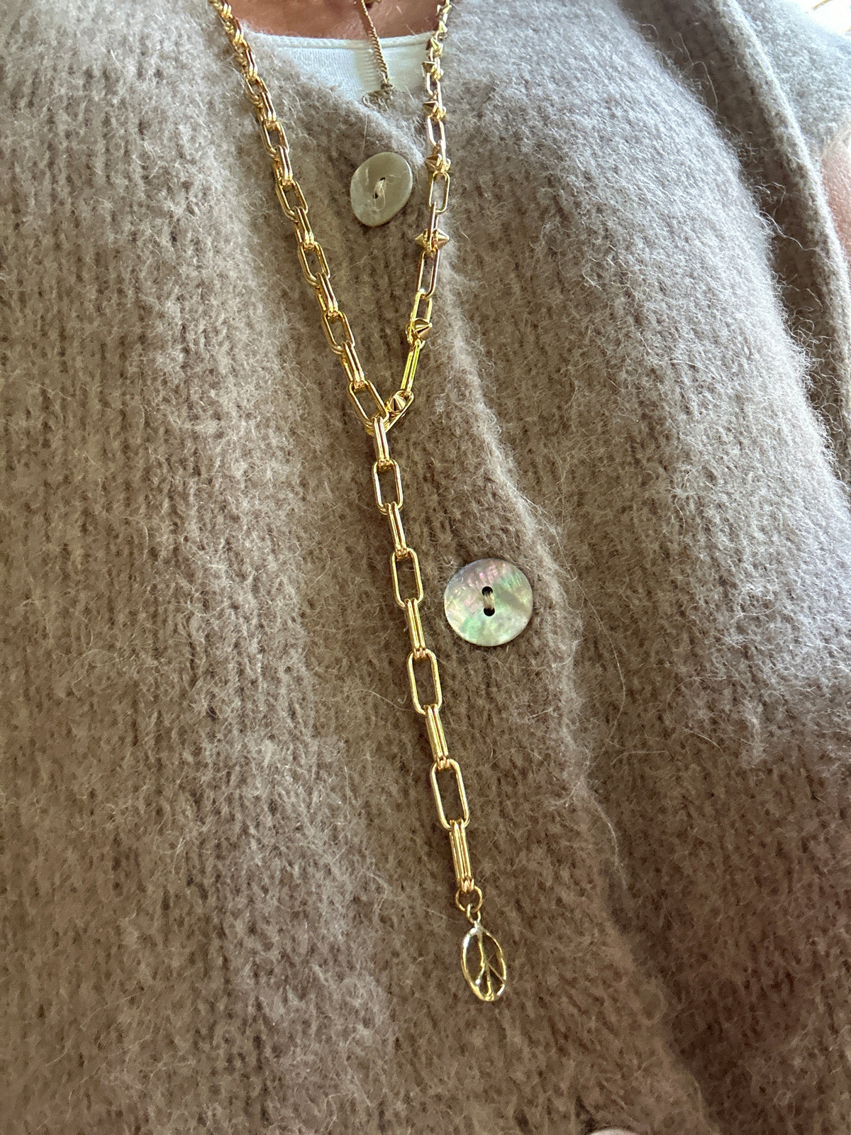 ICON PEACE  Long Double Chain