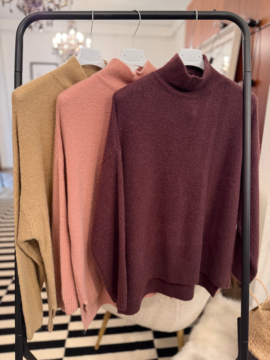 Alpaca Stehkragenpullover