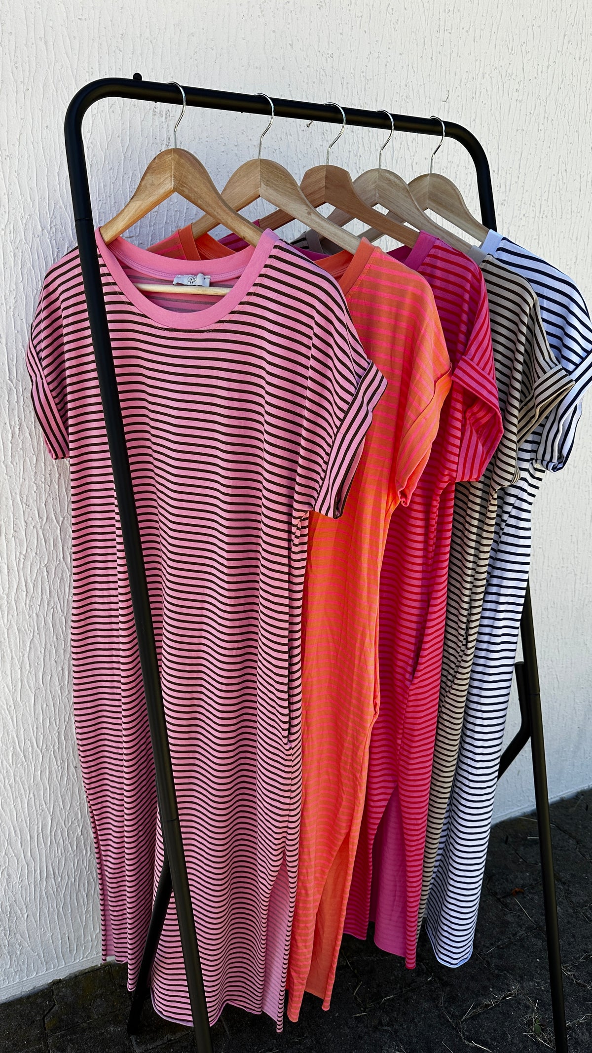 T-Shirt Kleid geringelt