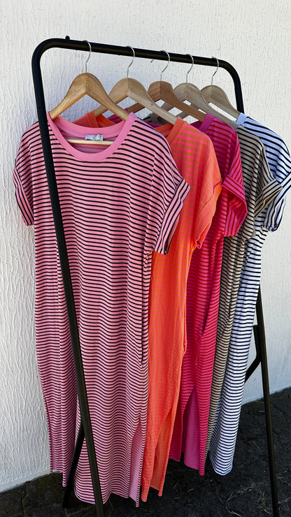 T-Shirt Kleid geringelt