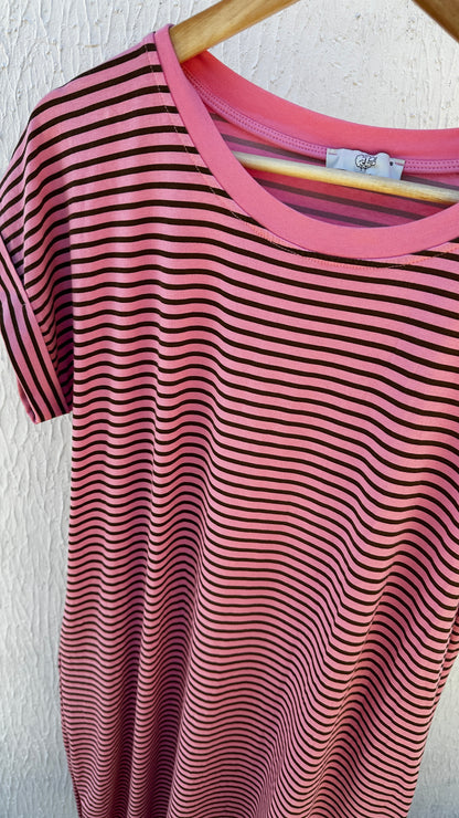 T-Shirt Kleid geringelt