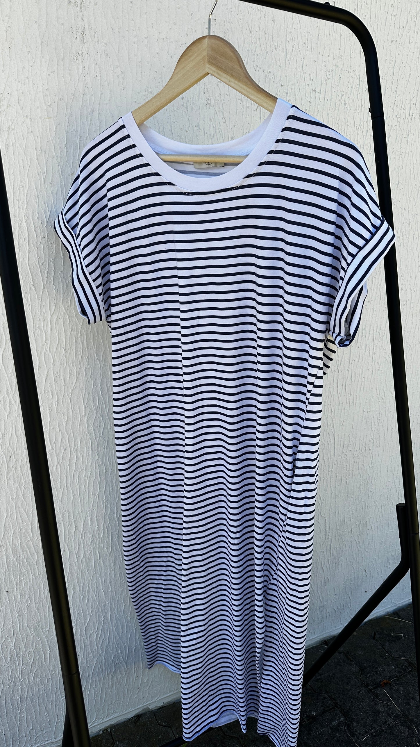 T-Shirt Kleid geringelt