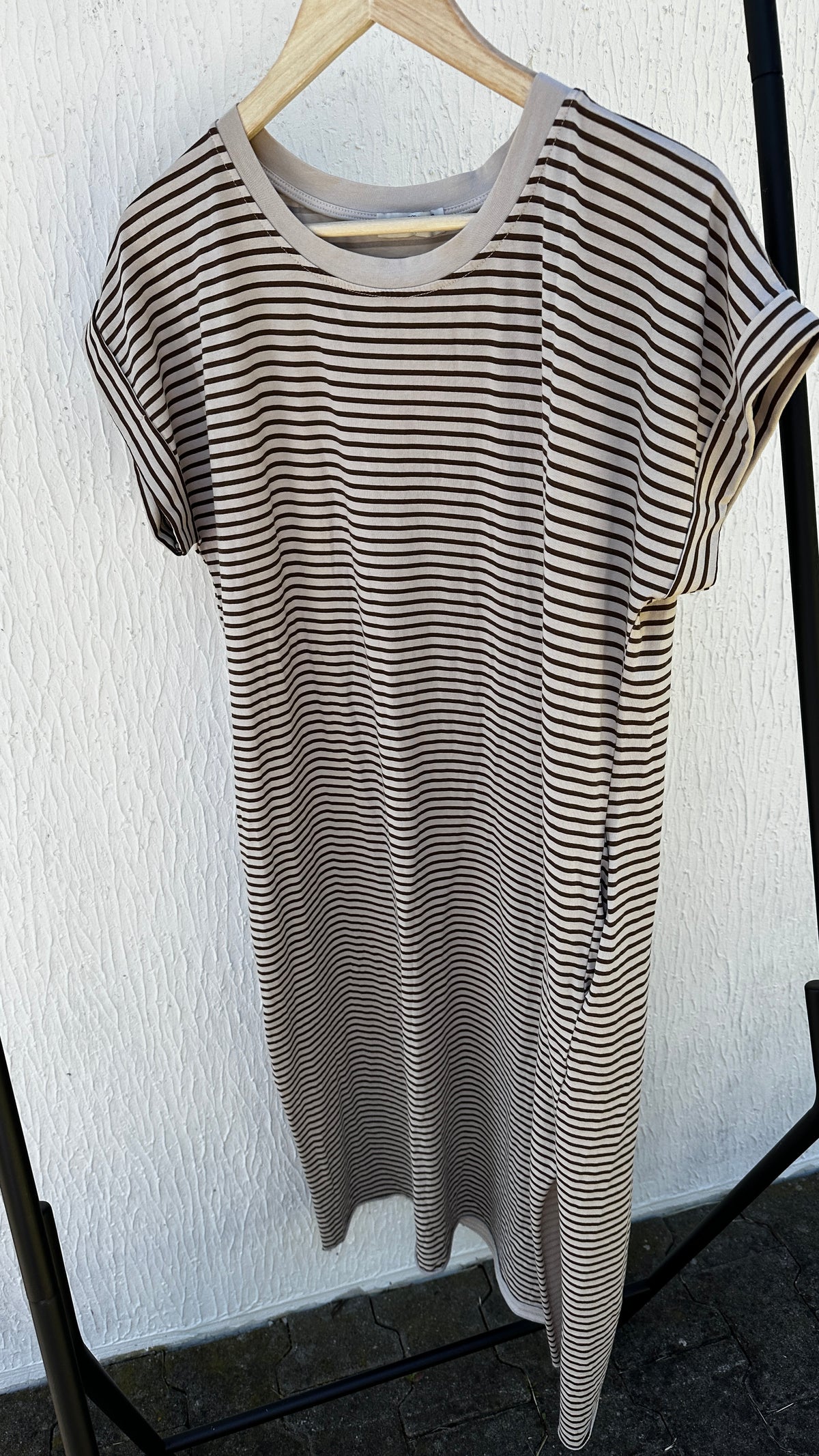 T-Shirt Kleid geringelt