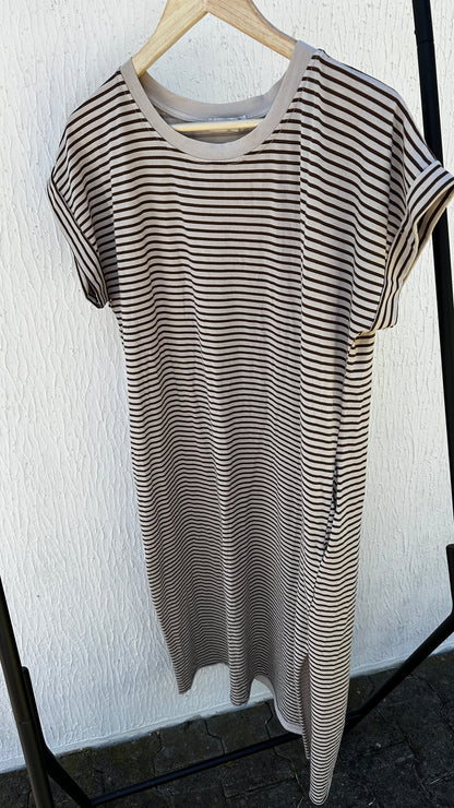 T-Shirt Kleid geringelt