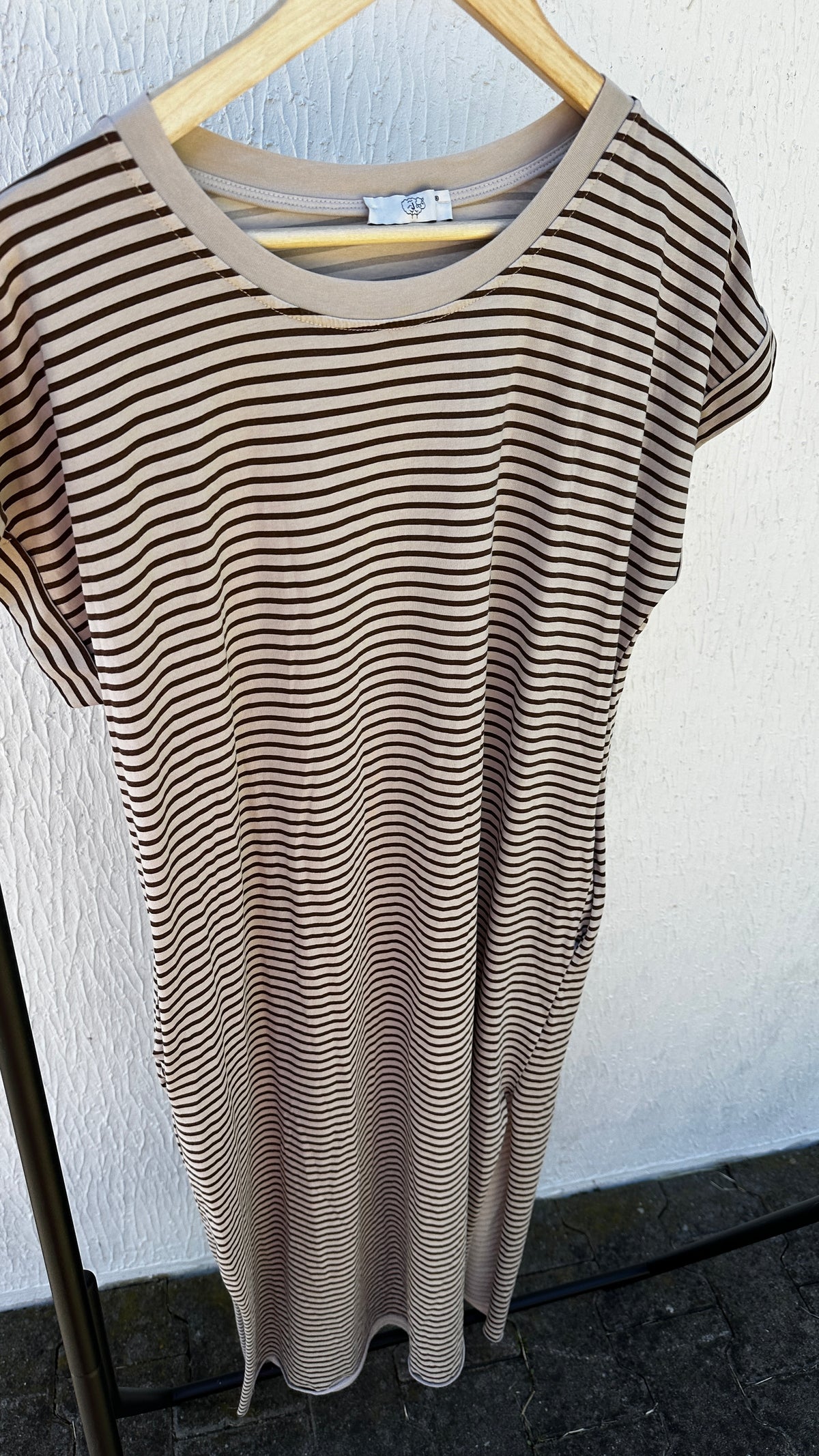 T-Shirt Kleid geringelt