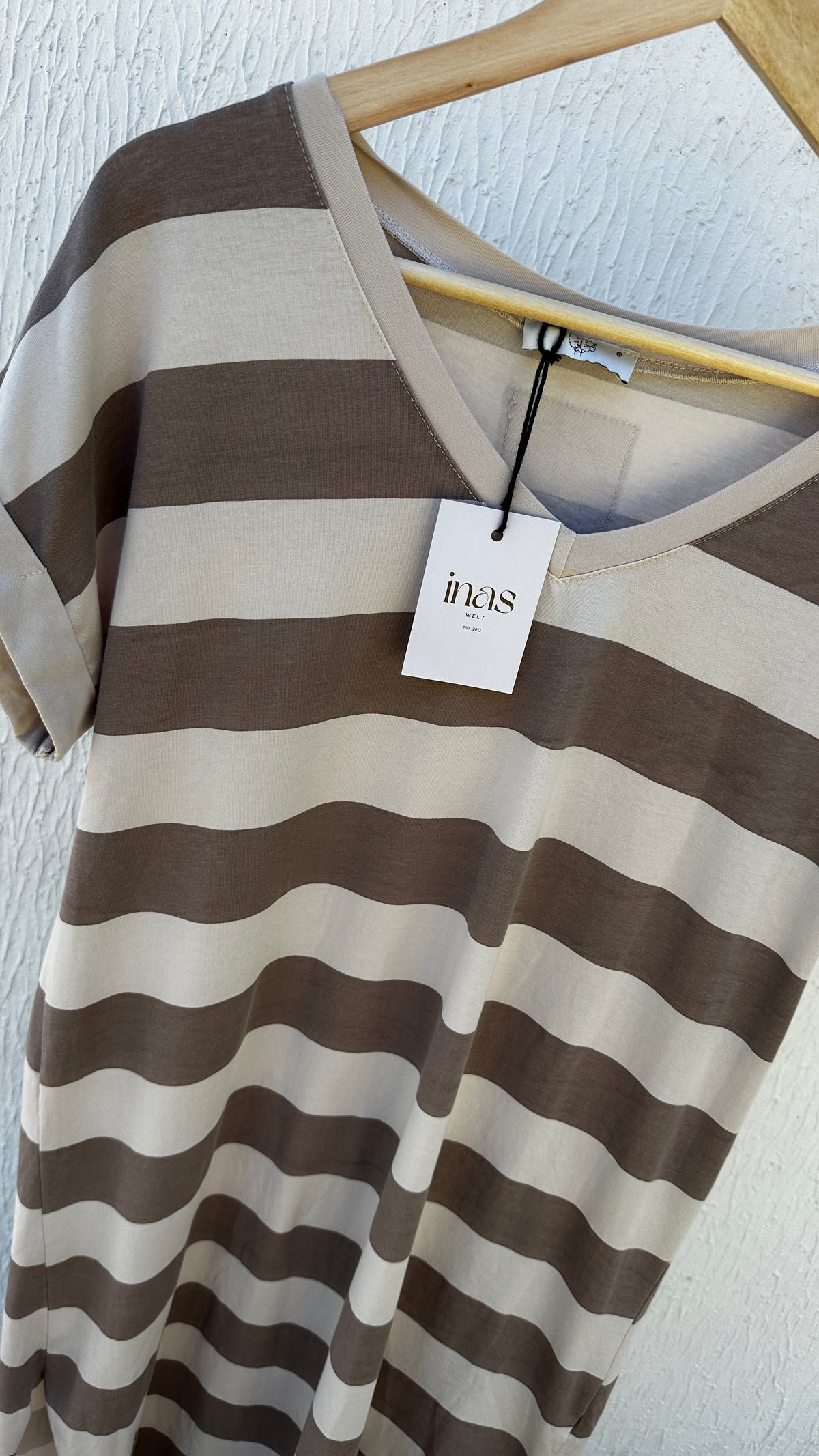 T-Shirt Kleid mit Blockstreifen