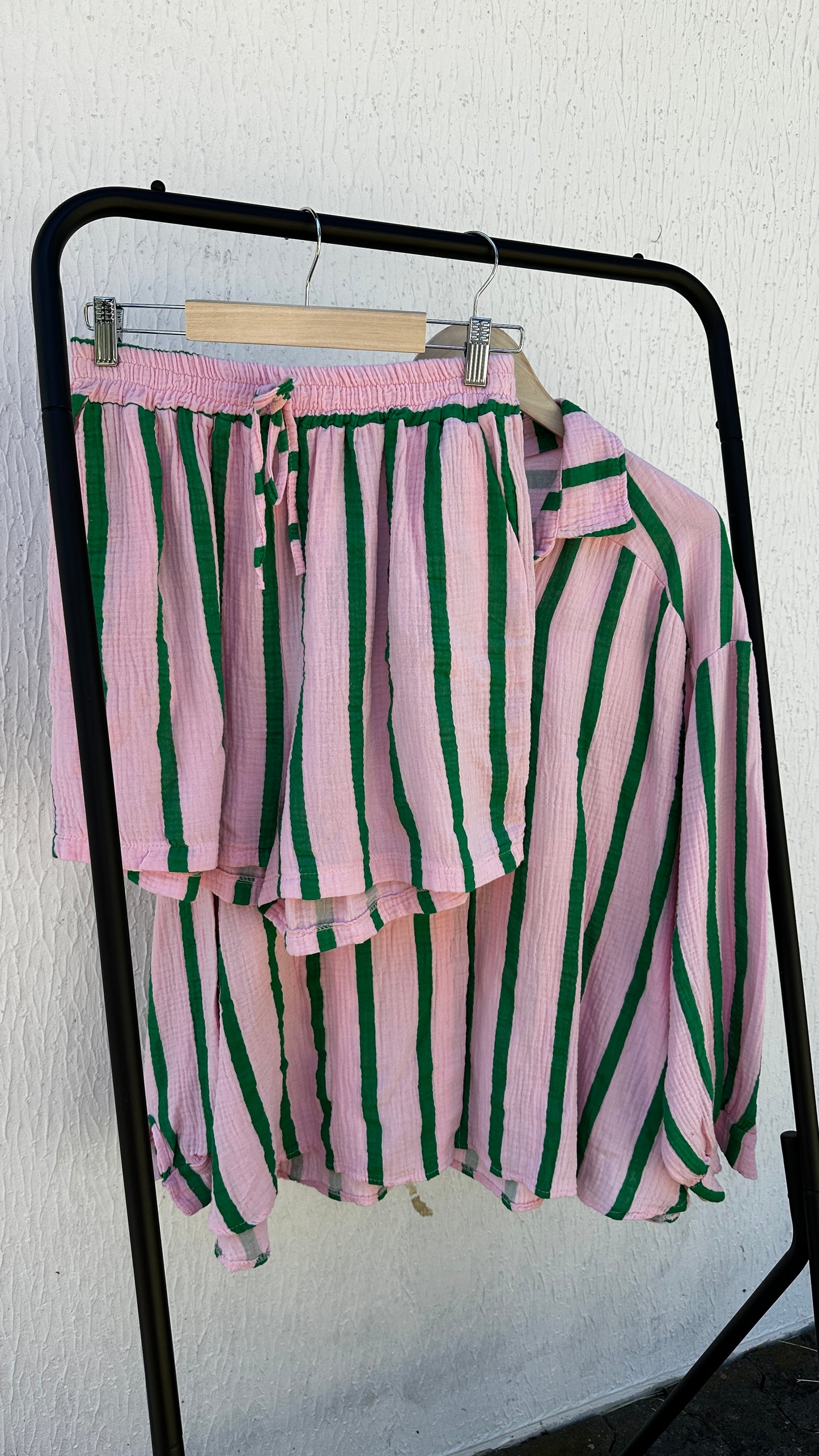 Musselinshorts Strawberry Matcha