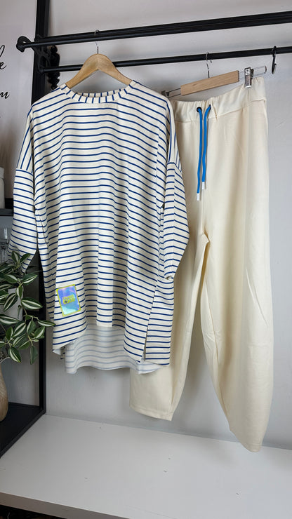 Bigsize Streifensweater