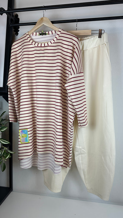 Bigsize Streifensweater