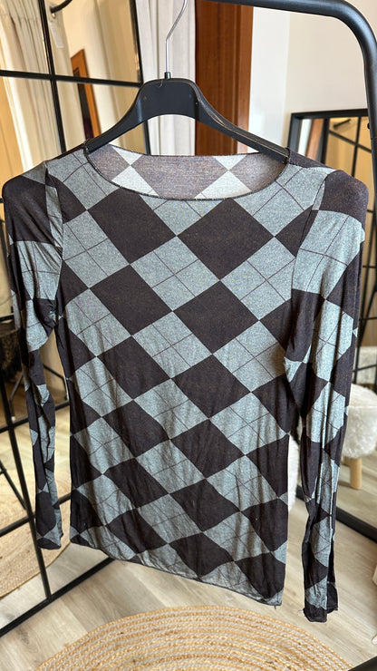 Cashmere Unterziehshirt Argyle