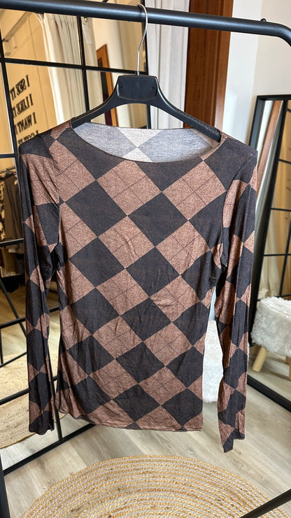 Cashmere Unterziehshirt Argyle