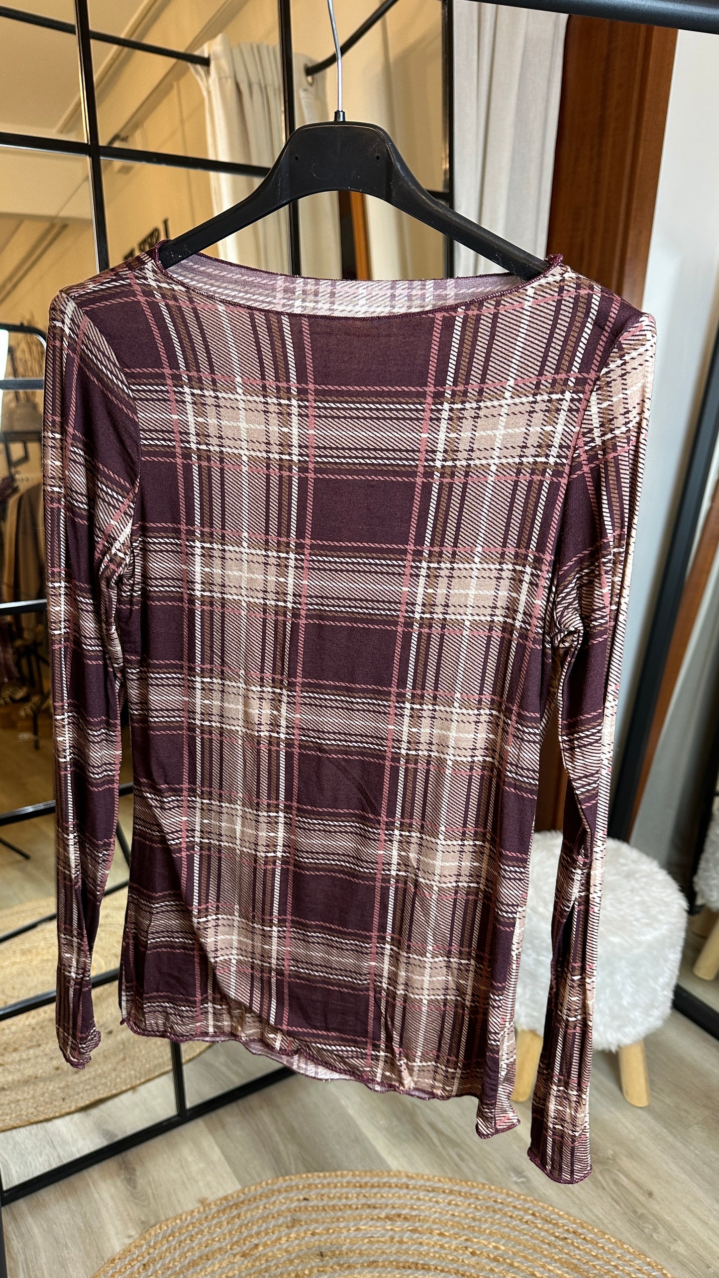 Cashmere Unterziehshirt Kariert