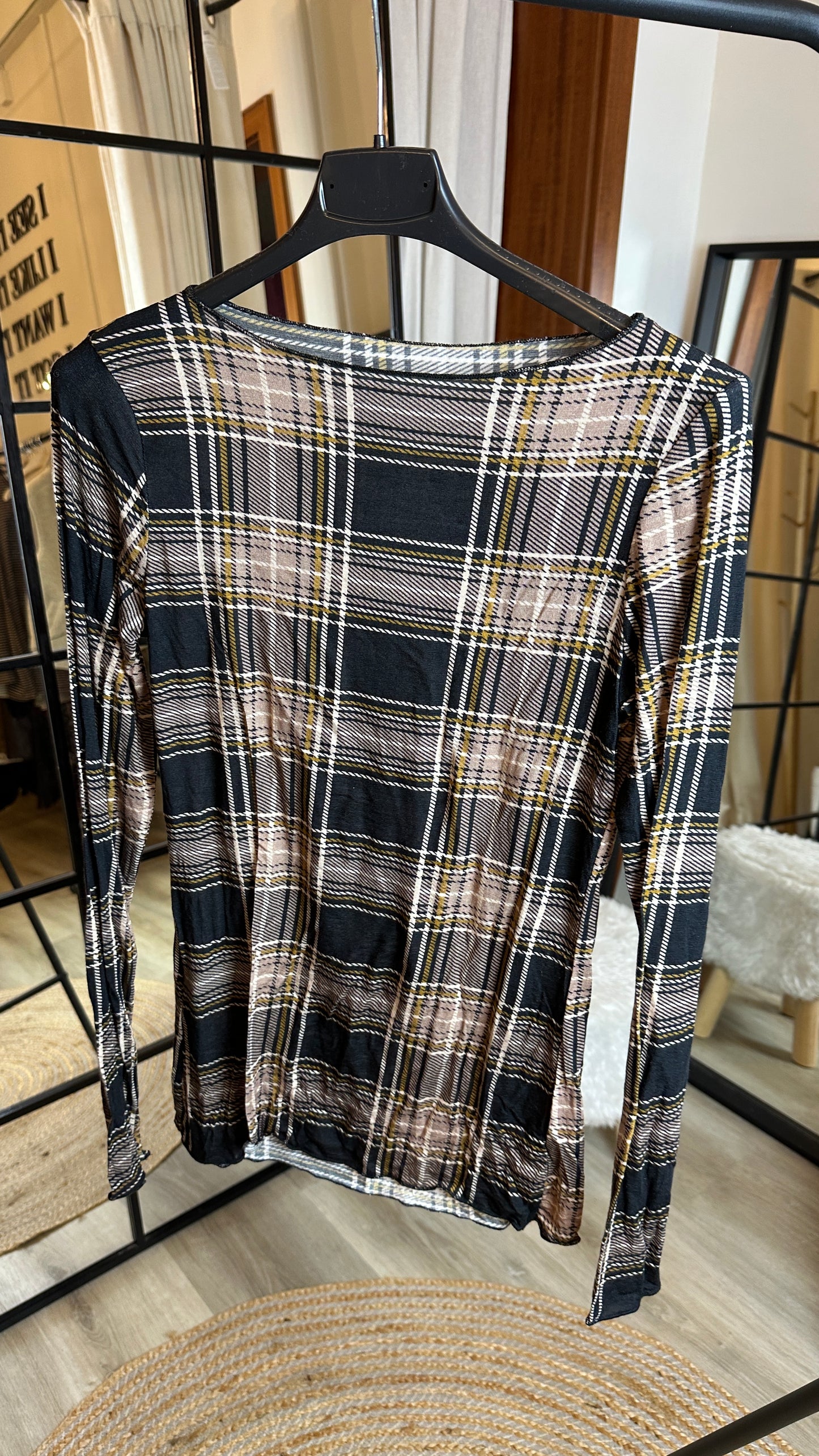 Cashmere Unterziehshirt Kariert