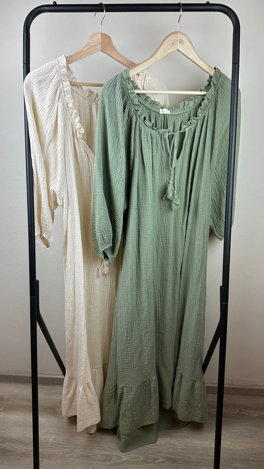 Musselin Maxikleid