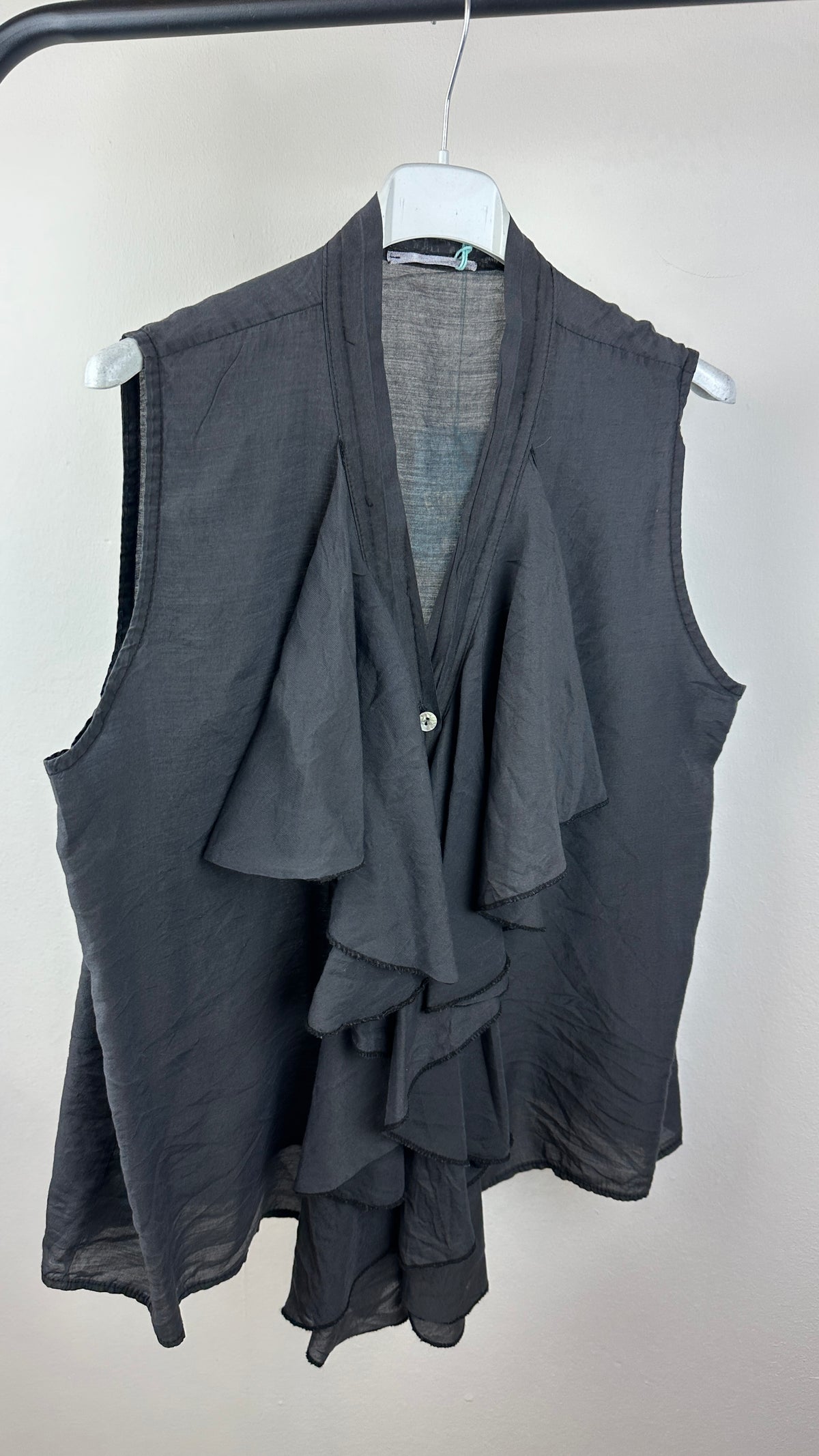 Volant Bluse ärmellos
