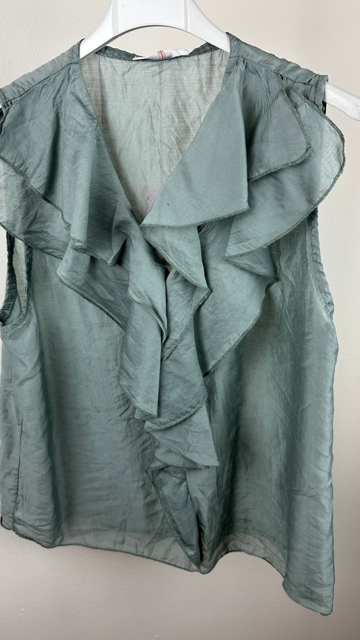 Volant Bluse ärmellos