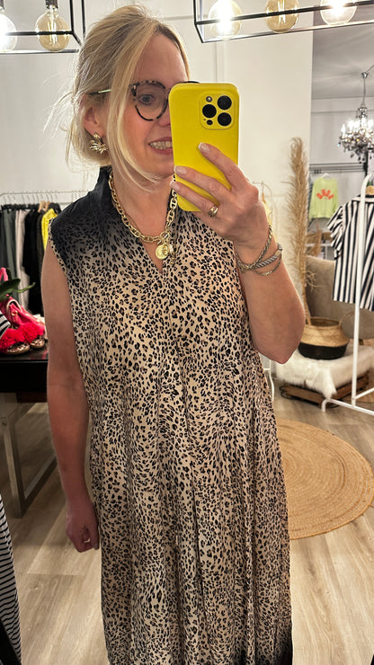 Leo Maxikleid ärmellos in drei Farben