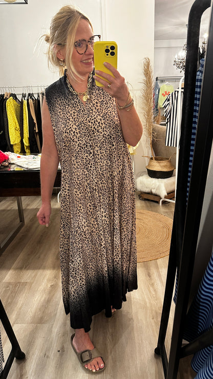 Leo Maxikleid ärmellos in drei Farben