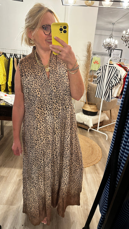 Leo Maxikleid ärmellos in drei Farben