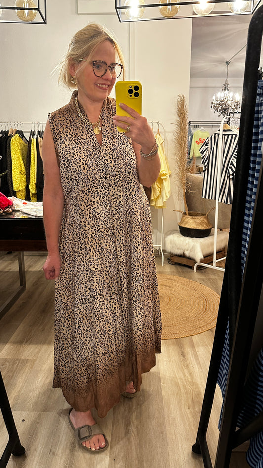 Leo Maxikleid ärmellos in drei Farben