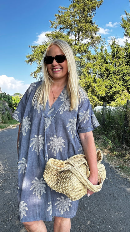 Strandkleid  Miami Jeansblau