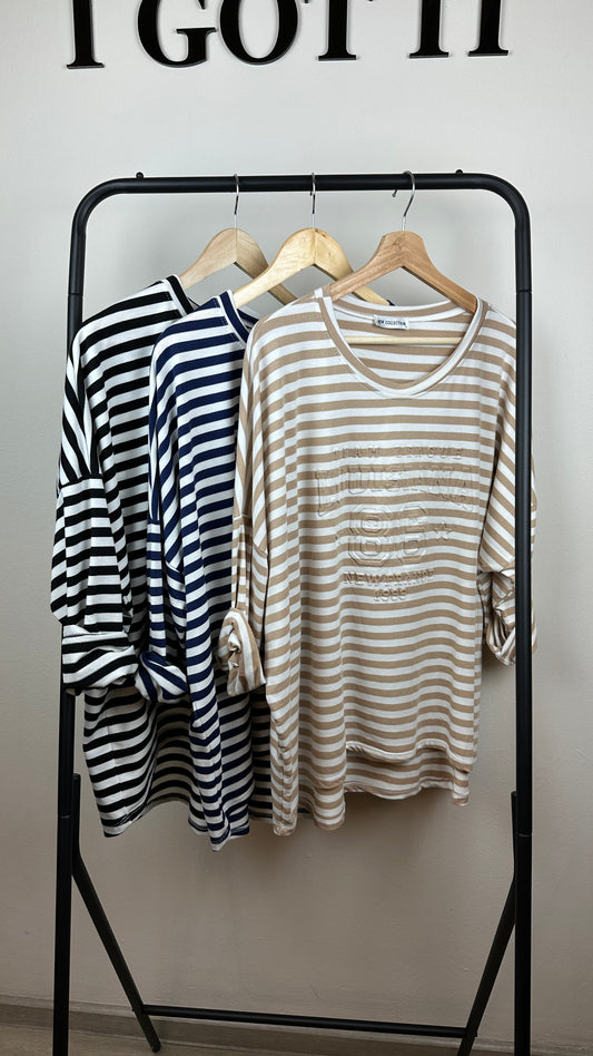 Oversize Streifenshirt