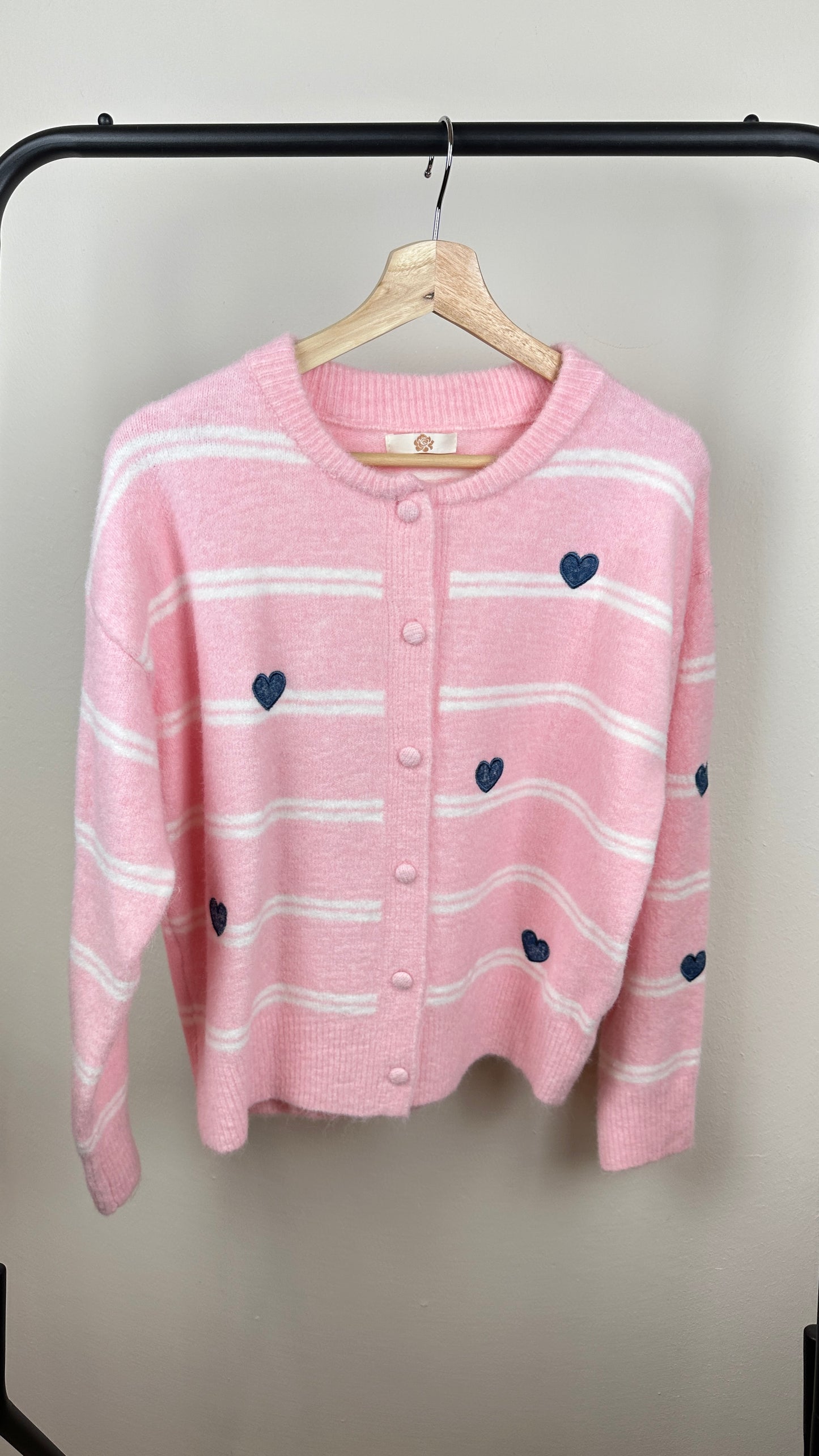 Softcardigan mit Herzen