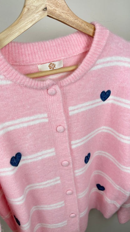Softcardigan mit Herzen