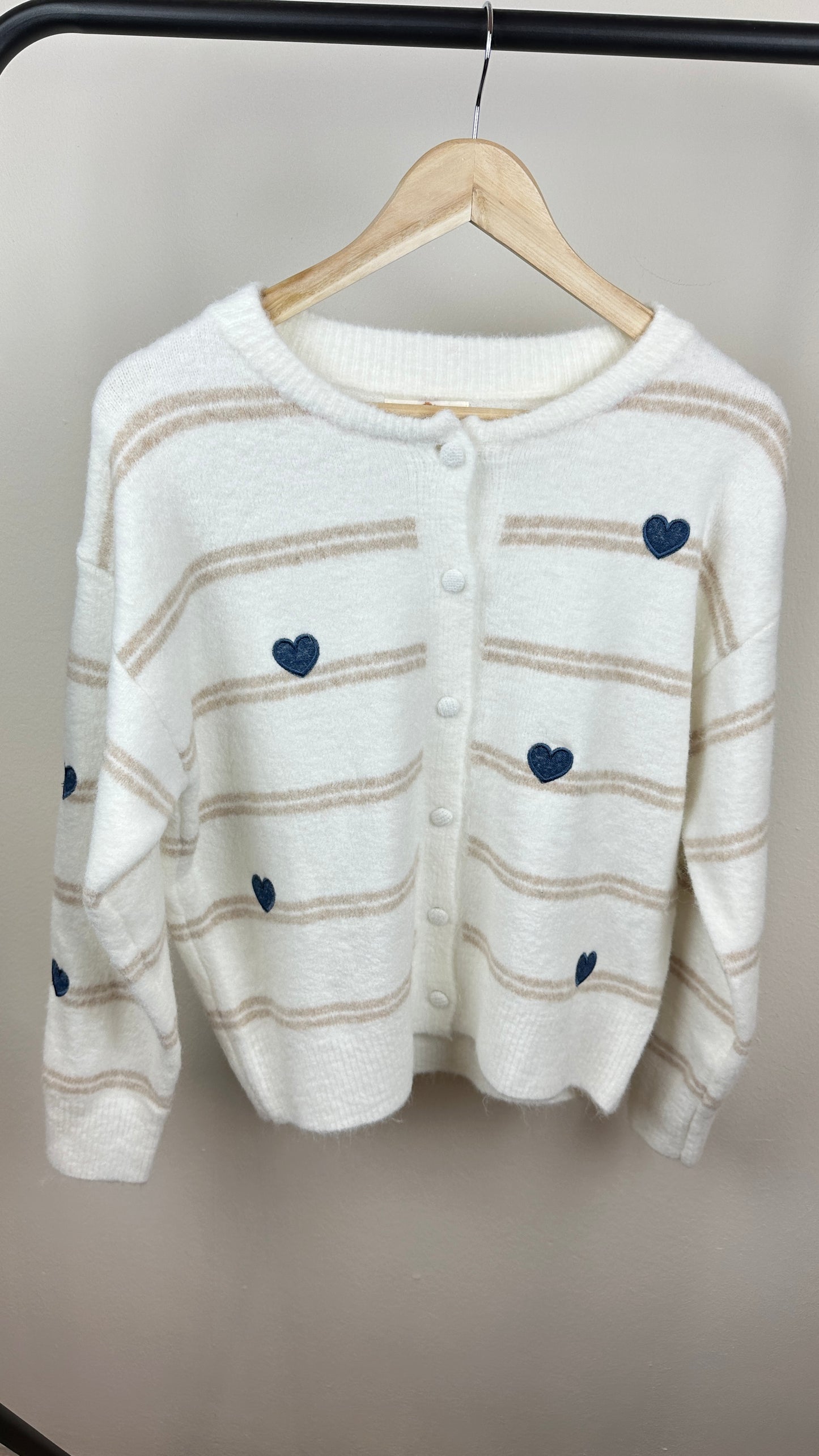 Softcardigan mit Herzen