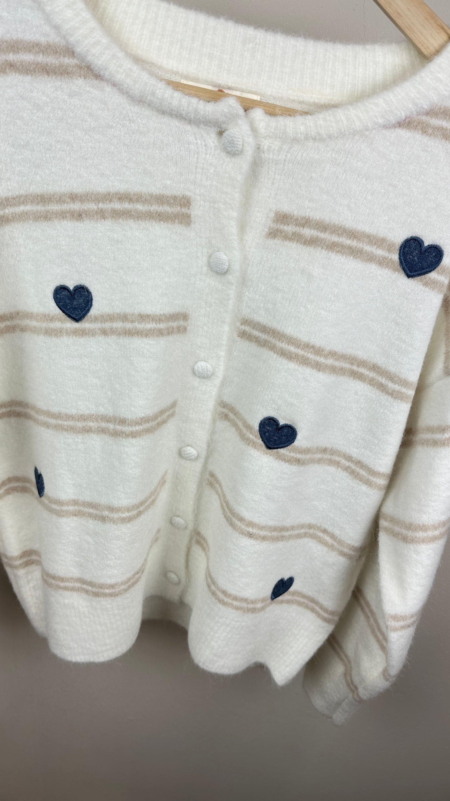 Softcardigan mit Herzen