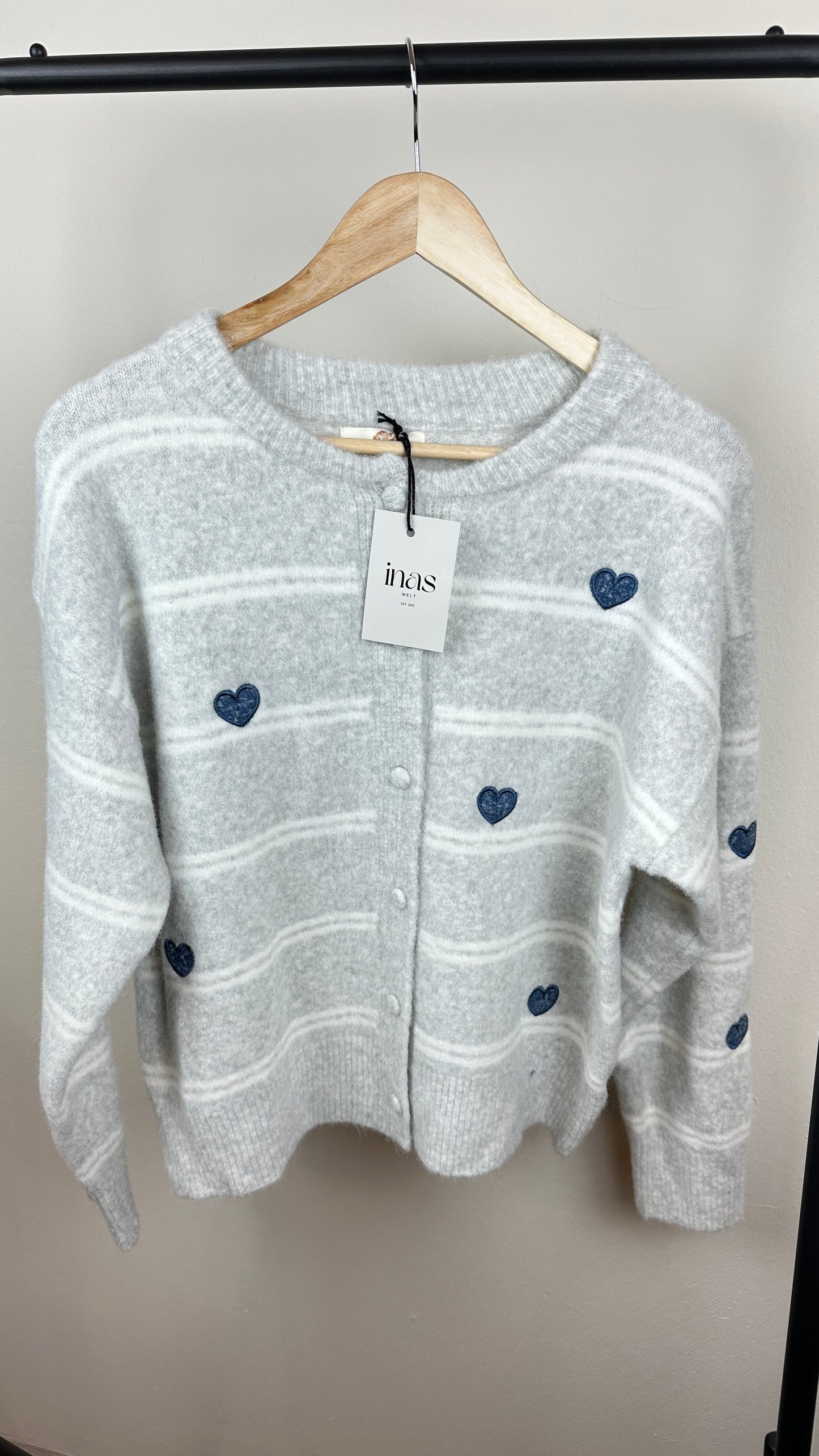 Softcardigan mit Herzen