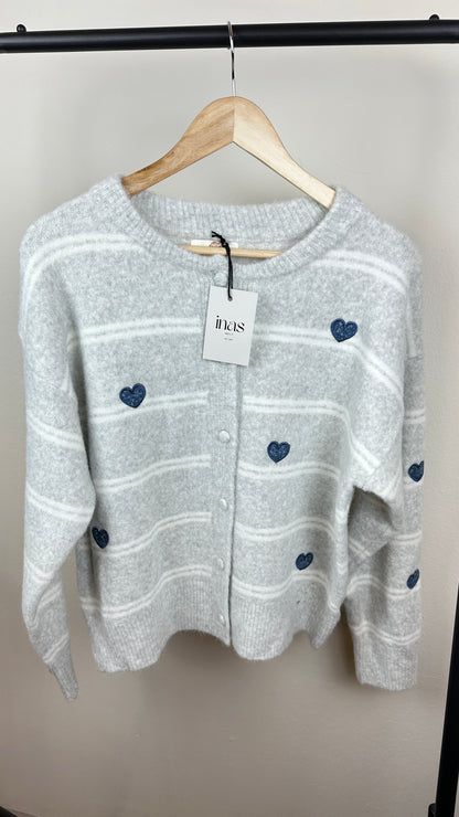 Softcardigan mit Herzen