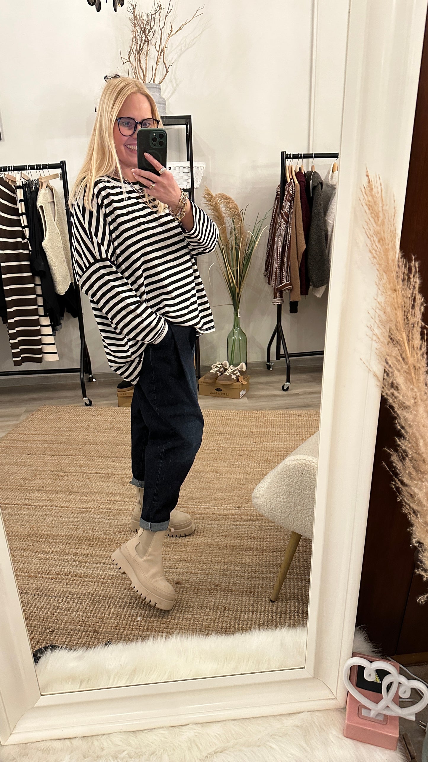 Oversize Streifenshirt