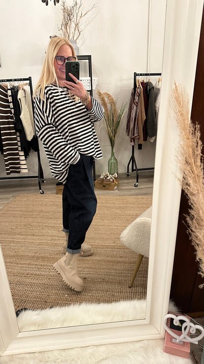 Oversize Streifenshirt