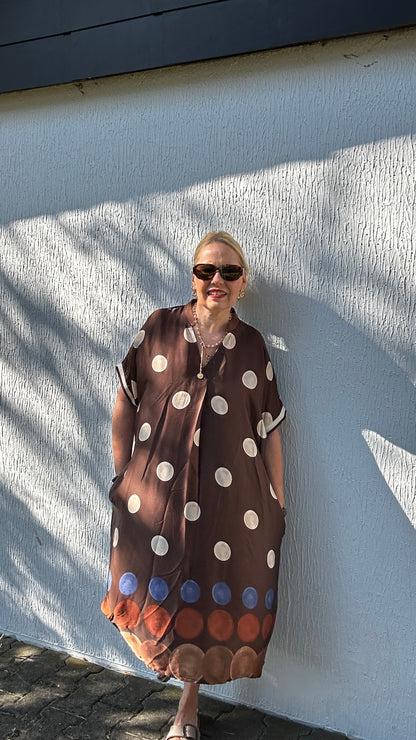Viskosekleid Polka Dots in zwei Farben